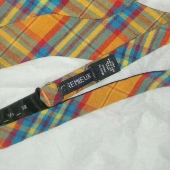 ❤️2 Mens 1 CREMIEUX 1 HISDERN PLAID BOWTIES BOW TIE NEW - Picture 4 of 6